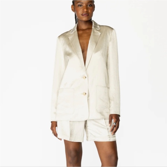 Helmut Lang Satin Ivory Blazer NwOT - Picture 1 of 5